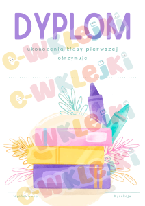 Dyplom i wklejka do książki - zestaw nr 16