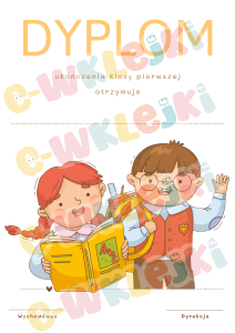 Dyplom i wklejka do książki - zestaw nr 17