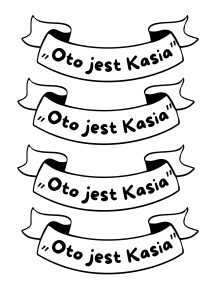 "Oto jest Kasia" - materiały do lapbooka - wydruk 
