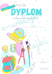 Dyplom i wklejka do książki - zestaw nr 3