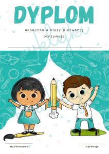Dyplom i wklejka do książki - zestaw nr 12
