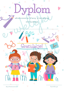 Dyplom i wklejka do książki - zestaw nr 13