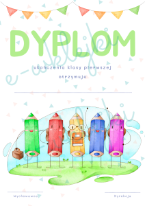 Dyplom i wklejka do książki - zestaw nr 15
