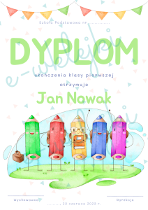 Dyplom i wklejka do książki -  do edycji - nr 15