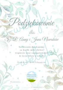 Podziękowanie dla rodziców do edycji - zestaw nr 3