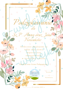 Podziękowanie dla rodziców do edycji - zestaw nr 4