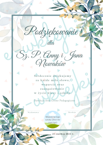 Podziękowanie dla rodziców do edycji - zestaw nr 5