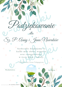 Podziękowanie dla rodziców do edycji - zestaw nr 7