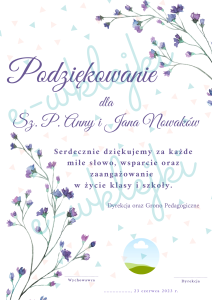 Podziękowanie dla rodziców do edycji - zestaw nr 10