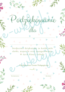 Podziękowanie dla rodziców - zestaw nr 2