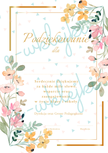 Podziękowanie dla rodziców - zestaw nr 4
