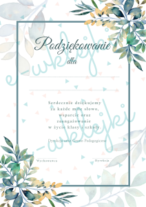 Podziękowanie dla rodziców - zestaw nr 5