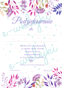 Podziękowanie dla rodziców - zestaw nr 6