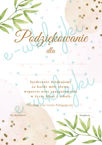 Podziękowanie dla rodziców - zestaw nr 11