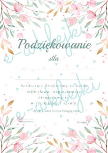 Podziękowanie dla rodziców - zestaw nr 12