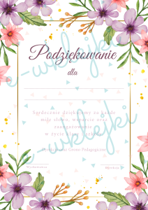 Podziękowanie dla rodziców - zestaw nr 13